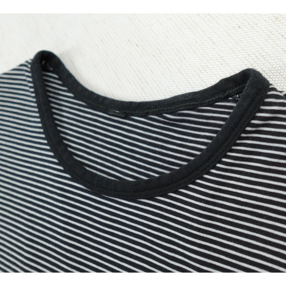 Lululemon 5 Year Basic Tee Mens XS Shirt Hyper Stripe Black/White Casual Commute - Picture 10 of 11